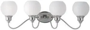 MAXIM 1114SWSN Ballord 4-Light 31" Wide Satin Nickel Vanity Light