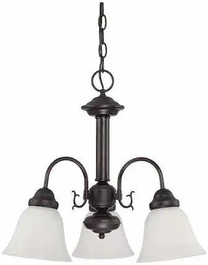 NUVO 60-3142 Ballerina 3-Light 20 in. Chandelier with Frosted White Glass NUVO 60-3142 Ballerina 3-Light 20 in. Chandelier with Frosted White Glass
