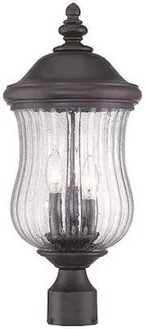 ACCLAIM LIGHTING 39717BC Post Mount Light,Black Coral,3-Light