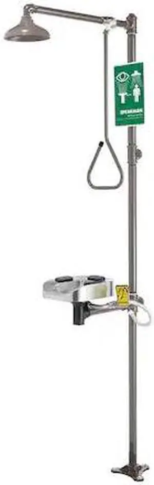 SPEAKMAN SE-1255-HFO Emergency Shower Combination, 0.0 H, Stainless Steel Bowl,