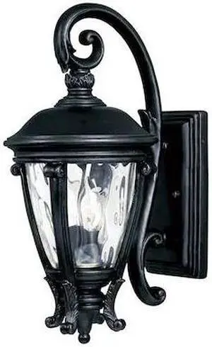 MAXIM 41424WGBK Camden VX 2-Light 8.5" Wide Black Outdoor Wall Sconce