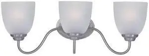 MAXIM LIGHTING 10073FTSN Stefan 3-Light 21.5" Wide Satin Nickel Vanity Light MAXIM LIGHTING 10073FTSN Stefan 3-Light 21.5" Wide Satin Nickel Vanity Light