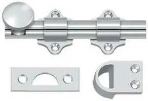 4 in. Heavy Duty Dutch Door Bolt (Chrome)