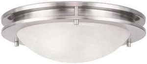 LIVEX LIGHTING 705891 Ariel 2 Light Brushed Nickel Ceiling Mount