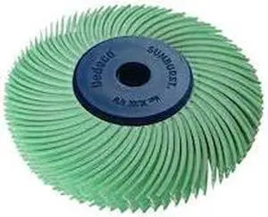 DEDECO 1316 Sunburst Radial Bristle Discs 2 in Curved Tc 6-Ply Lt Green 1
