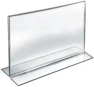 AZAR DISPLAYS 152713 12"W x 9"H Double-Foot Two Sided Sign Holder, PK10