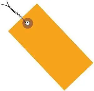 Tyvek G14023E 3.25 x 1.625 in. Orange Pre-Wired Shipping Tag, 100 Per Case