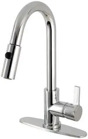 Gourmetier LS8781CTL Continental Kitchen Faucet with Pull-Down Sprayer, Polished Chrome