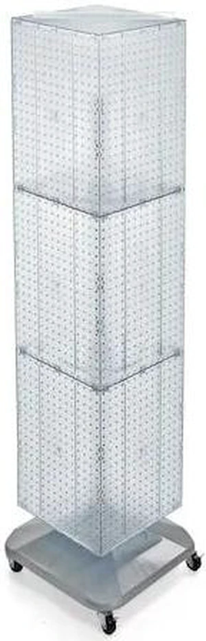 AZAR DISPLAYS 701465-CLR Four-Sided Pegboard Tower Revolving Display Panel Size AZAR DISPLAYS 701465-CLR Four-Sided Pegboard Tower Revolving Display Panel Size