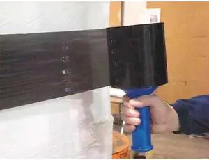 ZORO SELECT 15A928 Hand Stretch Wrap 5" x 1000 ft., Cast Black Opaque