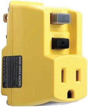 POWER FIRST 5YL43 Plug-In GFCI,Ylw,15A,5-15P,Indoor,120VAC