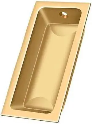 DELTANA FP227CR003 Flush Pull, Large, 3-5/8" X 1-3/4" X 1/2" Lifetime Brass