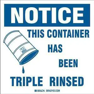 BRADY 121436 ID. Label,6in. H x 6in. W,Vinyl ,PK100