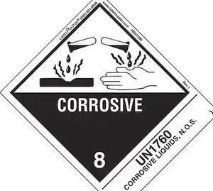 LABELMASTER HSN7000 Corrosive Label,UN1760 Corr,PK500