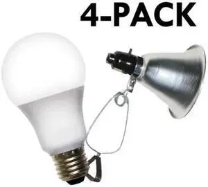 MIRACLE LED 602276 Clamp Lamp Grow Fixture & Full Spectrum LED Grow Light 8 Pcs