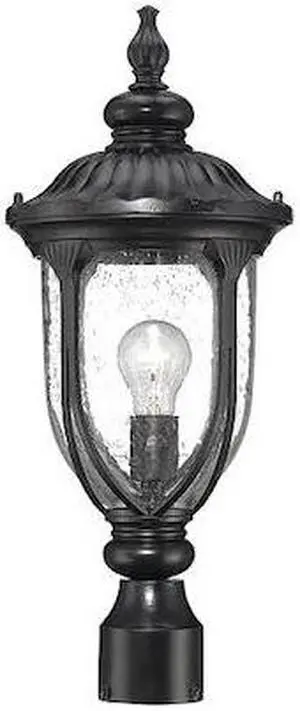 ACCLAIM LIGHTING 2217BK Post Mount Light,Matte Black,1-Light ACCLAIM LIGHTING 2217BK Post Mount Light,Matte Black,1-Light