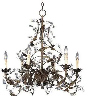 MAXIM 2851OI Elegante 6-Light 26.5" Wide Oil Rubbed Bronze Chandelier