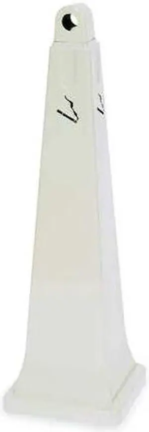 Cigarette Receptacle,1 gal.,Tan RUBBERMAID FG257088BEIG