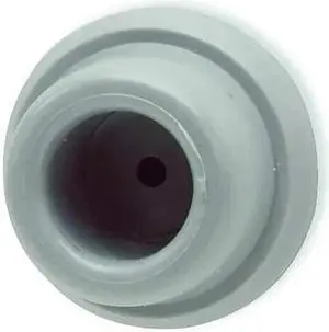 ZORO SELECT 4JG96 Concave Door Stop, Rubberhite
