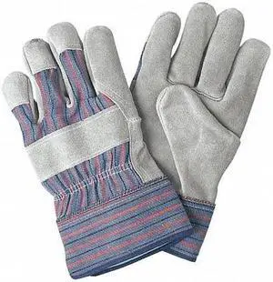 MCR SAFETY 1300XL Leather Palm Gloves, Rubberized Safety Cuff Cuff, Wing Thumb,