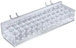 AZAR DISPLAYS 225520 36-Compartment Tray - round slot .625", PK2