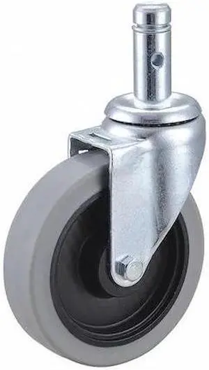 ZORO SELECT 32J812 Swivel Stem Caster,TPR,5 in.,325 lb.