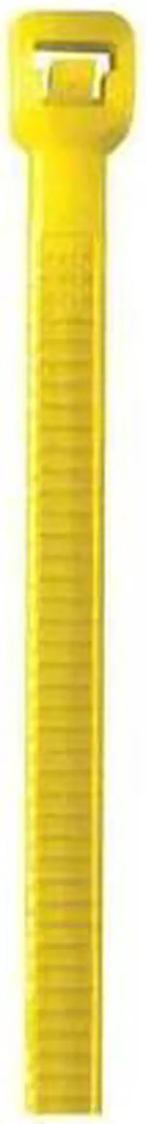 PARTNERS BRAND CT444C Cable Tie, 8 in L, Yellow, Nylon, 40 lb Strength, 1000 PK