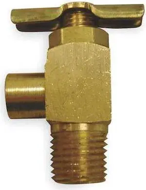 EATON AEROQUIP 120 Drain Cock,Brass,MNPT,1/4 In