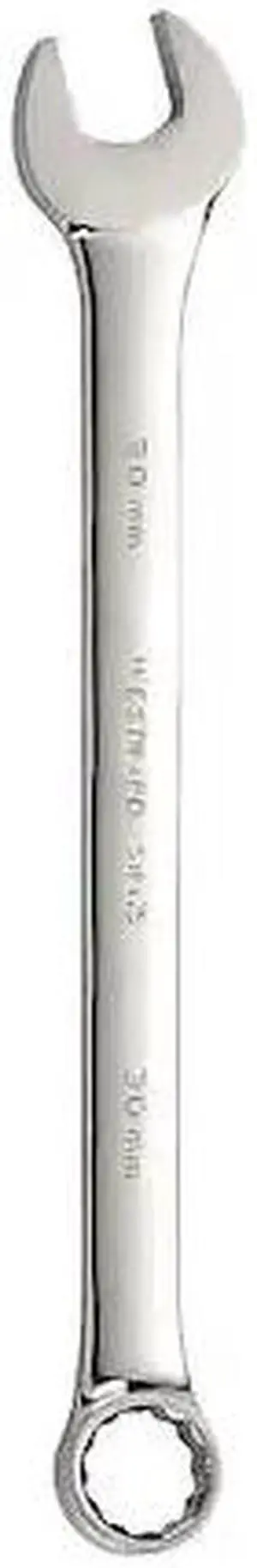 WESTWARD 54RY75 Comb. Wrench,30mm,Metric,Full Polish