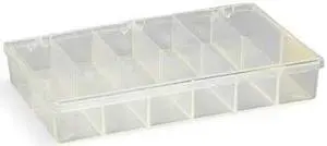 FLAMBEAU 6654KD 12 Compartment Box, 10-1/2"L x 6-3/16"W