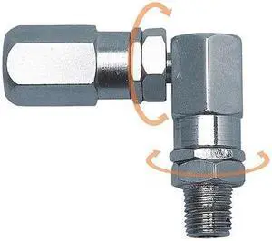 WESTWARD 21EM18 Grease Gun Swivel,90 Deg.,1/8 In.