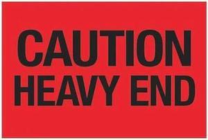 TAPE LOGIC DL1073 Tape Logic® Labels, "Caution Heavy End", 2" x 3", Fluorescent