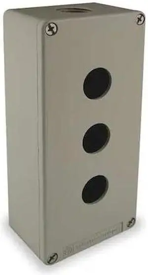 SCHNEIDER ELECTRIC XAPG39503 Pushbutton Enclosure,22mm,Metal