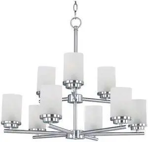 MAXIM LIGHTING 10206FTSN Corona 9-Light 28" Wide Satin Nickel Chandelier MAXIM LIGHTING 10206FTSN Corona 9-Light 28" Wide Satin Nickel Chandelier