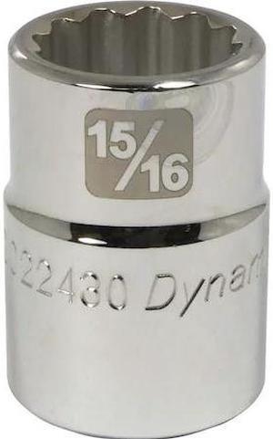 DYNAMIC D022430 3/4" Drive, 15/16" SAE Socket, 12 Points