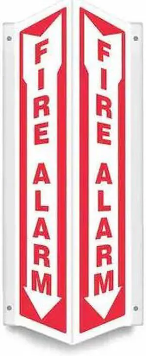 CONDOR 480Z07 High Visibility Safety Sign, 24 in Height, 7 1/2 in Width, PETG,