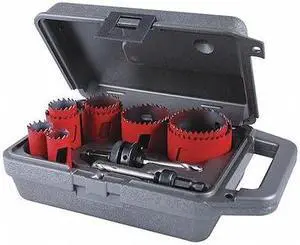 MORSE MHS100 Hole Saw Kit,Saw Sizes 3/4" to 2-1/2"
