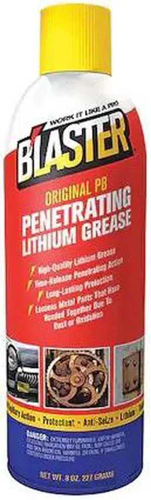 BLASTER GR-8A-PB Synthetic Lithium Penetrating Grease Aerosol Can, Amber