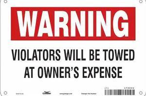CONDOR 478D89 Safety Sign,10" Wx7" H,0.032" Thickness, 478D89