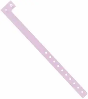 PARTNERS BRAND WR121LV Plastic Wristbands, 3/4" x 10", Lavender, PK500