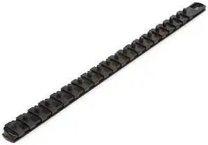 TEKTON OSR03220 1/4 Inch Drive x 18 Inch Socket Rail, 20 Clips (Black) TEKTON OSR03220 1/4 Inch Drive x 18 Inch Socket Rail, 20 Clips (Black)