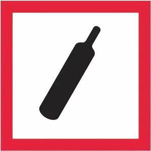 TAPE LOGIC DL4143 Tape Logic® Pictogram Labels, Gas Cylinder, 1" x 1",
