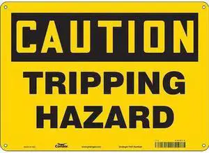 CONDOR 469R18 Safety Sign, 10 in Height, 14 in Width, Aluminum, Horizontal