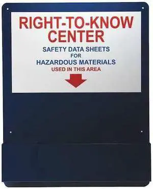 ACCUFORM ZRS708 Right-To-Know Center,Alum,Red,Blue/White