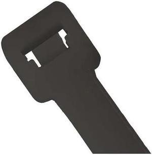 PARTNERS BRAND CTUV40250 40" L, Black UV Cable Tie, PK 100