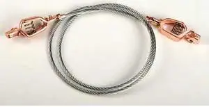 ZORO SELECT 08500 Bond Wire with 2 Clips,3 ft.