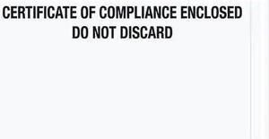 TAPE LOGIC PL511 Tape Logic Transportation Envelopes, "Certificate of