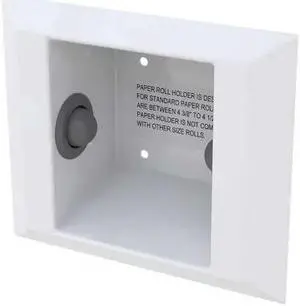 BESTCARE WH1845B Toilet Paper Holder,White,SS,9-1/16" L