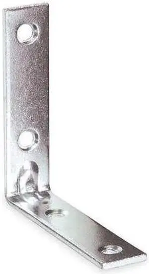 ZORO SELECT 1WDD6 Corner Brace,Steel,3/4 Wx3 1/2 In L