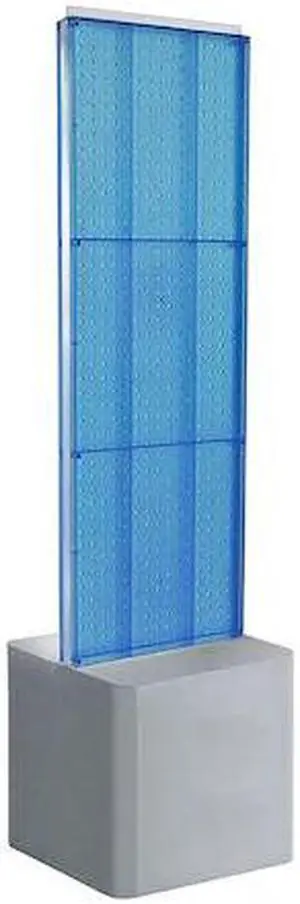 AZAR DISPLAYS 700775-BLU Two-Sided Pegboard Floor Adjustable DisplayPanel Size: